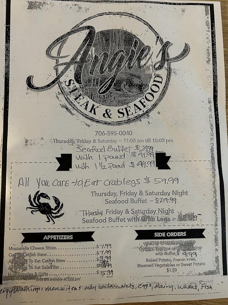 Angie's Steak & Seafood Menu image 4