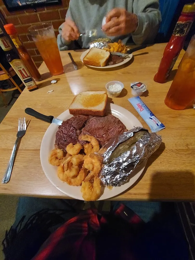 Steak and Shrimp Plate